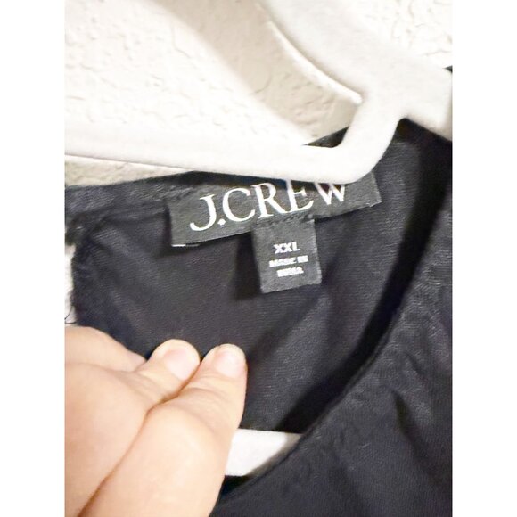 J.Crew Carolyn Dress In Linen Sleeveless Keyhole Back Relaxed Fit Black Size XXL - Picture 8 of 9